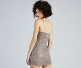Glitzernder Skort-Strampler „Glisten All Night“.